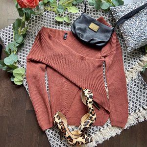 Windsor Faux Wrap Asymmetrical Sweater